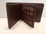 The dark brown fine grain cow leather wallet by Aunts&Uncles.