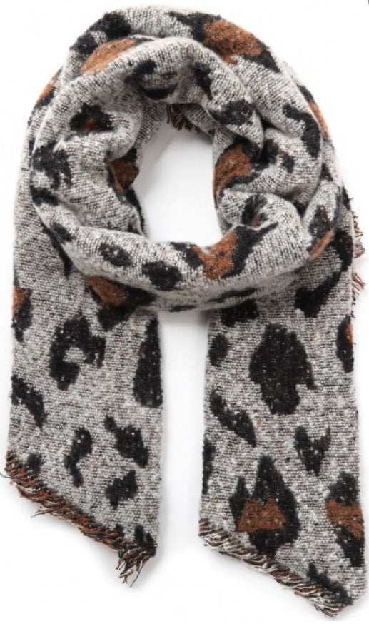 SAM&CEL - scarf leopard grey