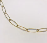 Large link necklace in steel with necklace extender to long lengths by SAM&CEL.
