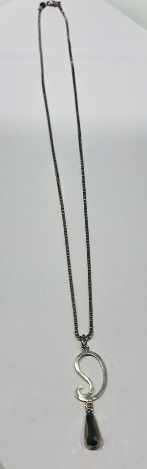 Atelier Elf silver necklace with pyrite drop