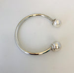 Wouters & Hendrix - silver bracelet with 2 crystal pearls