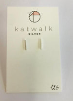 Gold plated/Silver bar stud earrings by Katwalk silver
