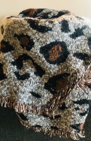 SAM&CEL - scarf leopard grey