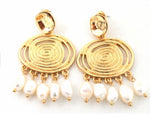 SAM&CEL goldplated Earrings with 5 freshwater pearls