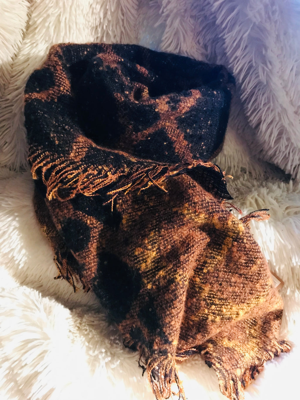 SAM&CEL - scarf ochre prints