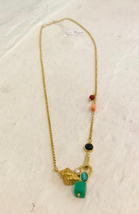 SAM&CEL Necklace with shell and semiprecious stones