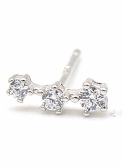 SAM&CEL Silver earrings with 3 Zirconia