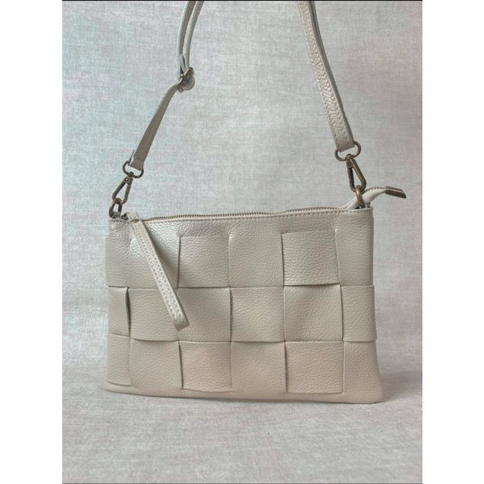 SAM&CEL - leather cube bag beige