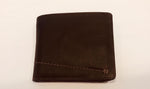 The dark brown fine grain cow leather wallet by Aunts&Uncles.