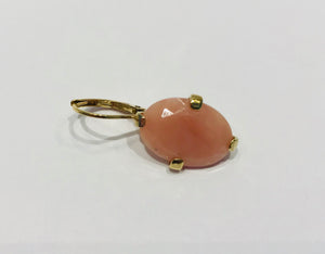 Wouters & Hendrix goldplated leverbacks with pink opal