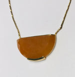 Wouters & Hendrix goldplated necklace with Aventurine stone
