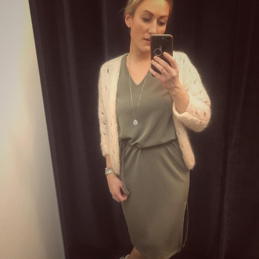 Wearable Stories - annie khaki scuba dress