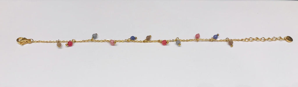 Semi gemstones steel bracelet by Sam&Cel.