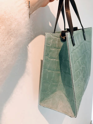 SAM&CEL - soft green croco bag