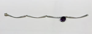 Wouters & Hendrix silver bracelet with purple stone
