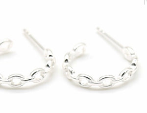 SAM&CEL Silver Earrings chain bow