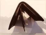 The dark brown fine grain cow leather wallet by Aunts&Uncles.