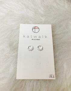 katwalk silver - stud earrings