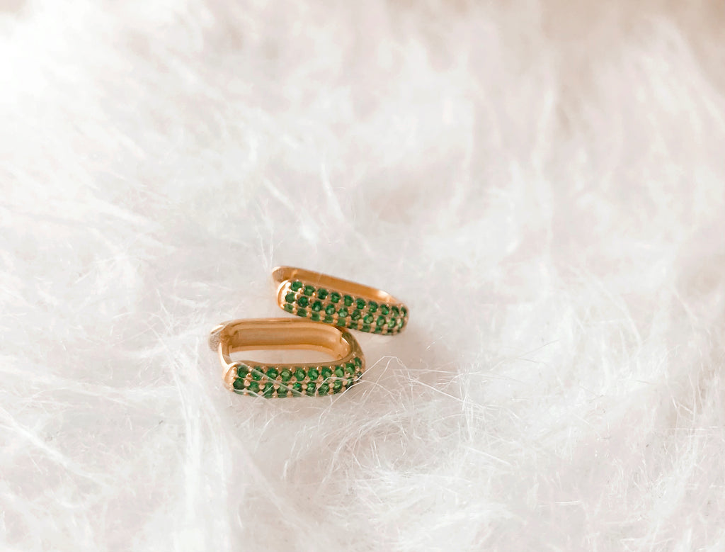 SAM&CEL - green square creoles