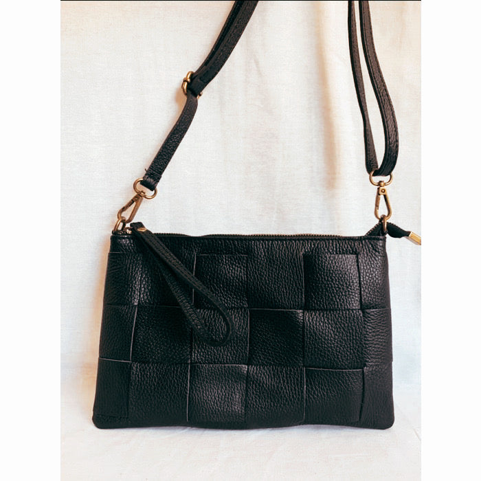 SAM&CEL - leather cube bag black