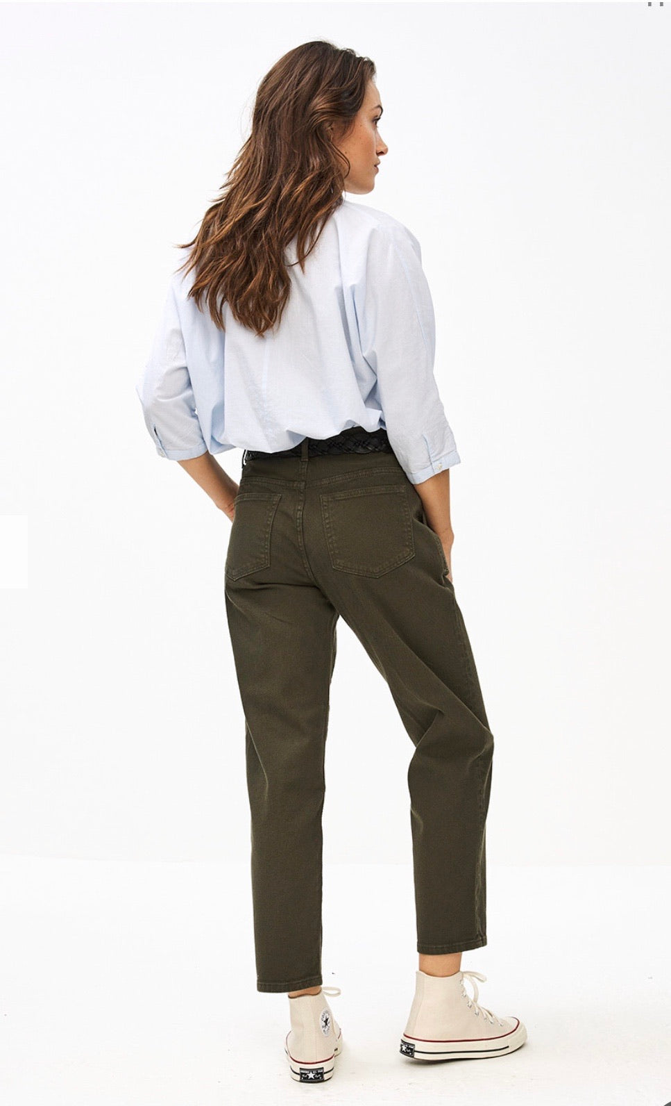 By-Bar - Smiley twill pant forest night