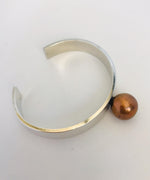 Wouters & Hendrix - silver bracelet with brown pearl