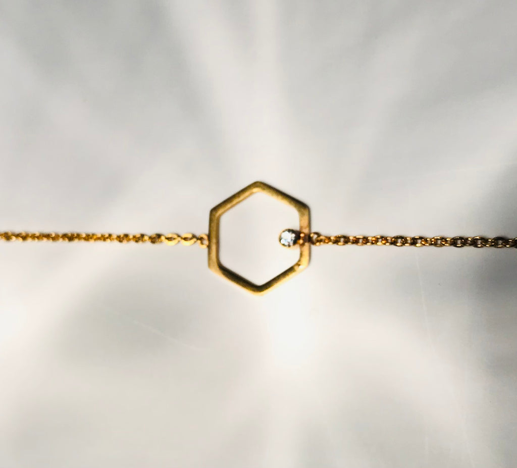 SAM&CEL STEEL BRACELET WITH HEXAGON