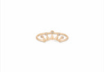 Céline Daoust diamond crown ring with 5 diamonds in yellow 14kt gold.