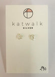 Sterling silver 925 knot stud earrings by the Belgian brand Katwalk Silver. 