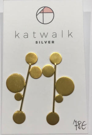 Katwalk silver goldplated earrings circles