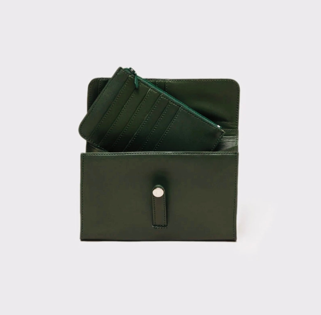 Lies Mertens Hannelore Wallet forest matt bio leather