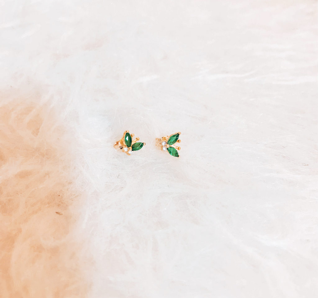 SAM&CEL - mini green earrings