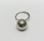 Wouters & Hendrix silver ring with hammered ball