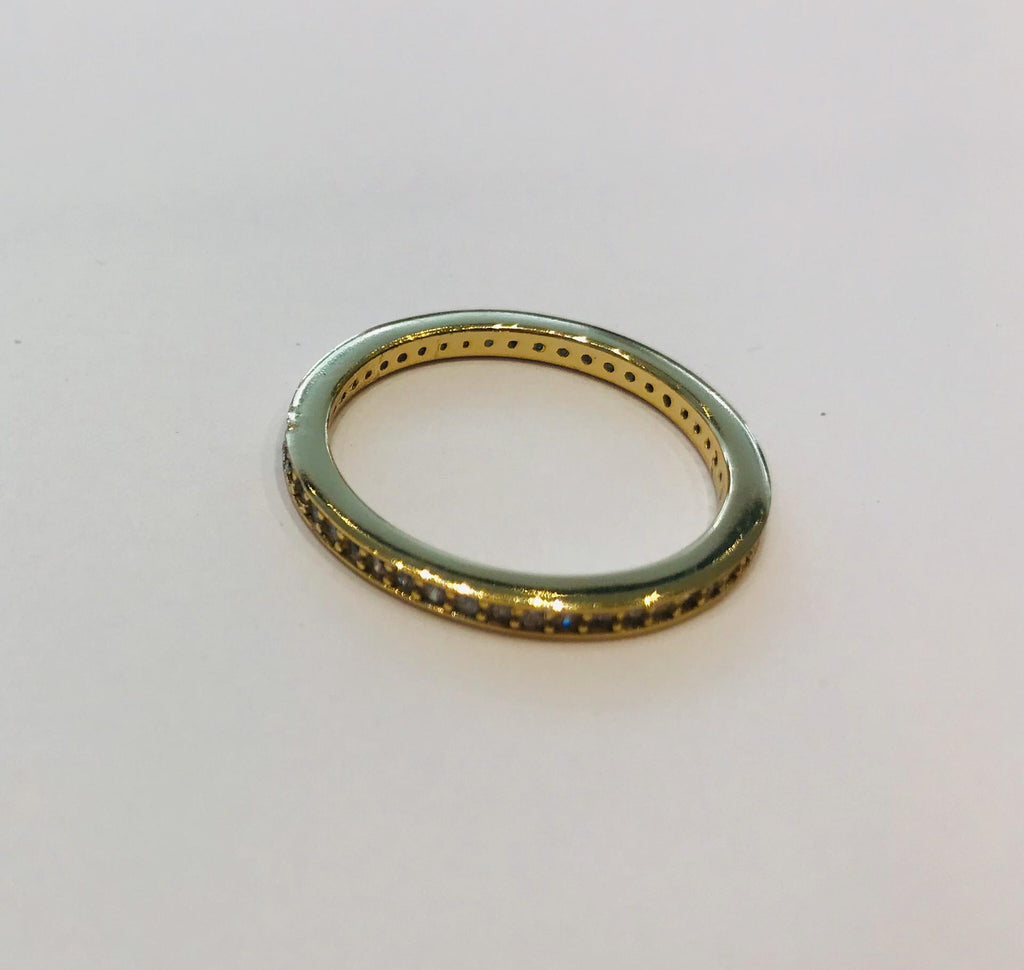 Gold plated zirconia ring